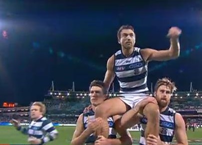 COREY ENRIGHT CHAIRED OFF BY ANDREW MACKIE AND TOM LONERGAN 300 GAMES