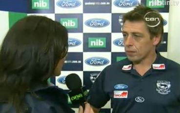 GEELONG COACH MARK THOMPSON SPEAKS TO CHANNEL TEN'S
