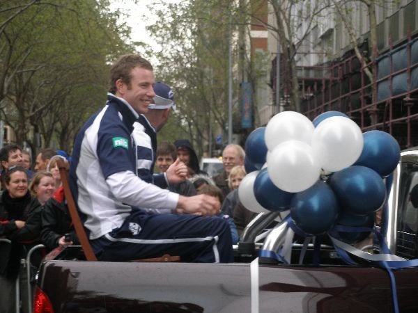 STEVE JOHNSON AT LAST YEAR'S GRAND FINAL PARADE